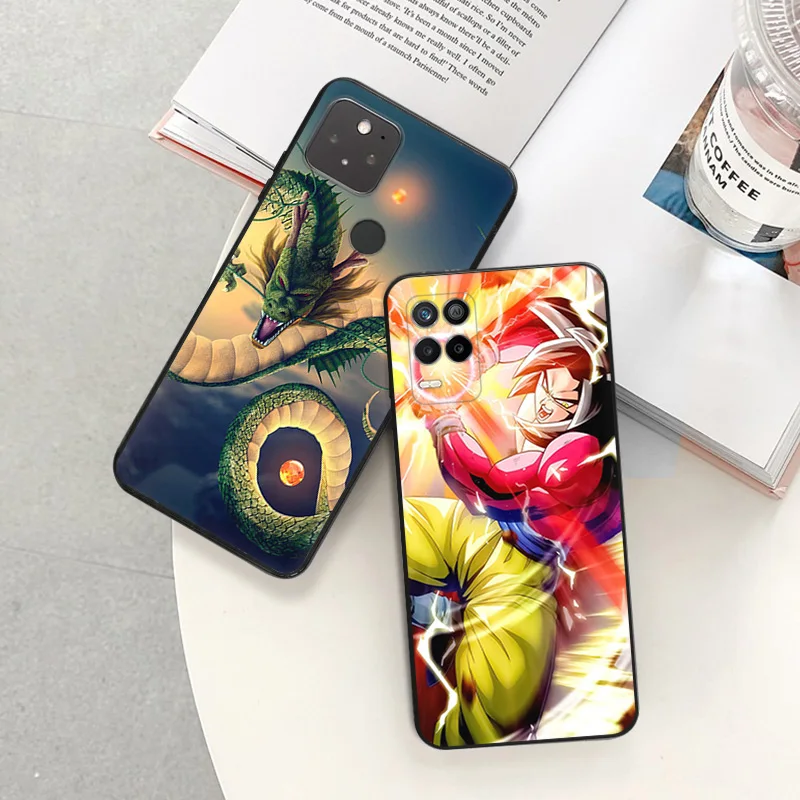 Soft Case for Pixel 8 8a 7a 7 6 6a Dragon Anime balls DBZ Motorola One Fusion Edge 40 Pro 30 20 G200 Black Phone Cases Cover