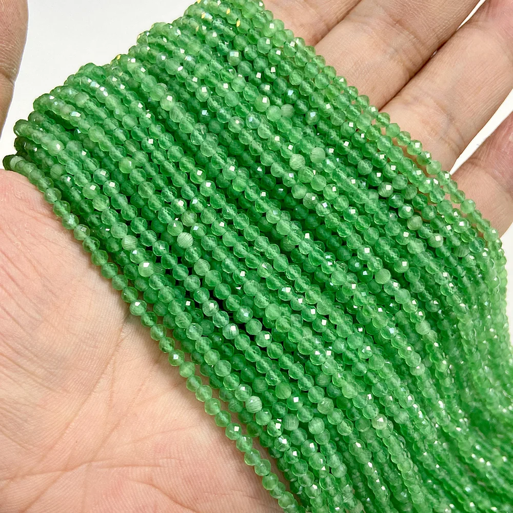 2, 3, 4 mm, 15,5 Zoll, kleine, grüne, natürliche Türkise, Jade, Achate, Quarz, Amazonit, Steinperlen, lose Distanzperlen, Zubehör zum Selbermachen
