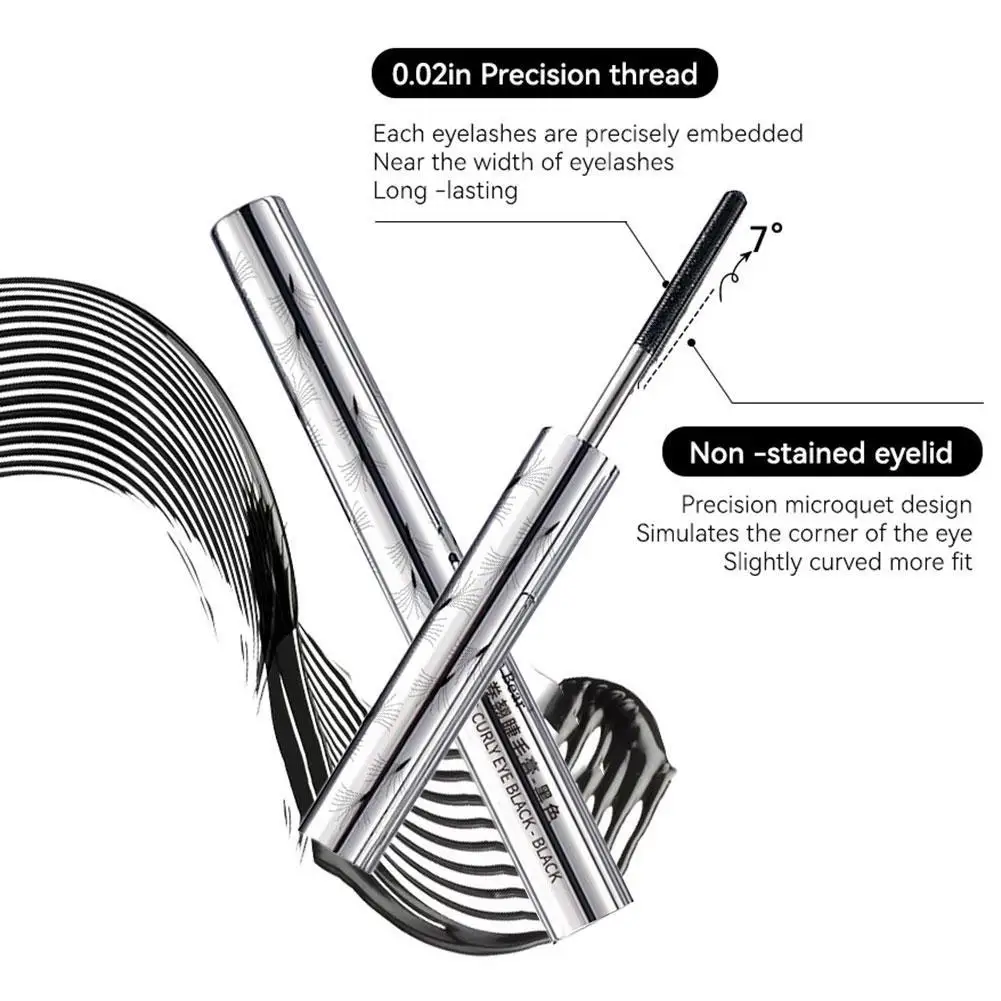Schwarze Mascara Beauty Makeup 4D Curling Lash Wimpernverlängerung Wasserdichte flüssige Volumen-Mascara Langlebige Kosmetik
