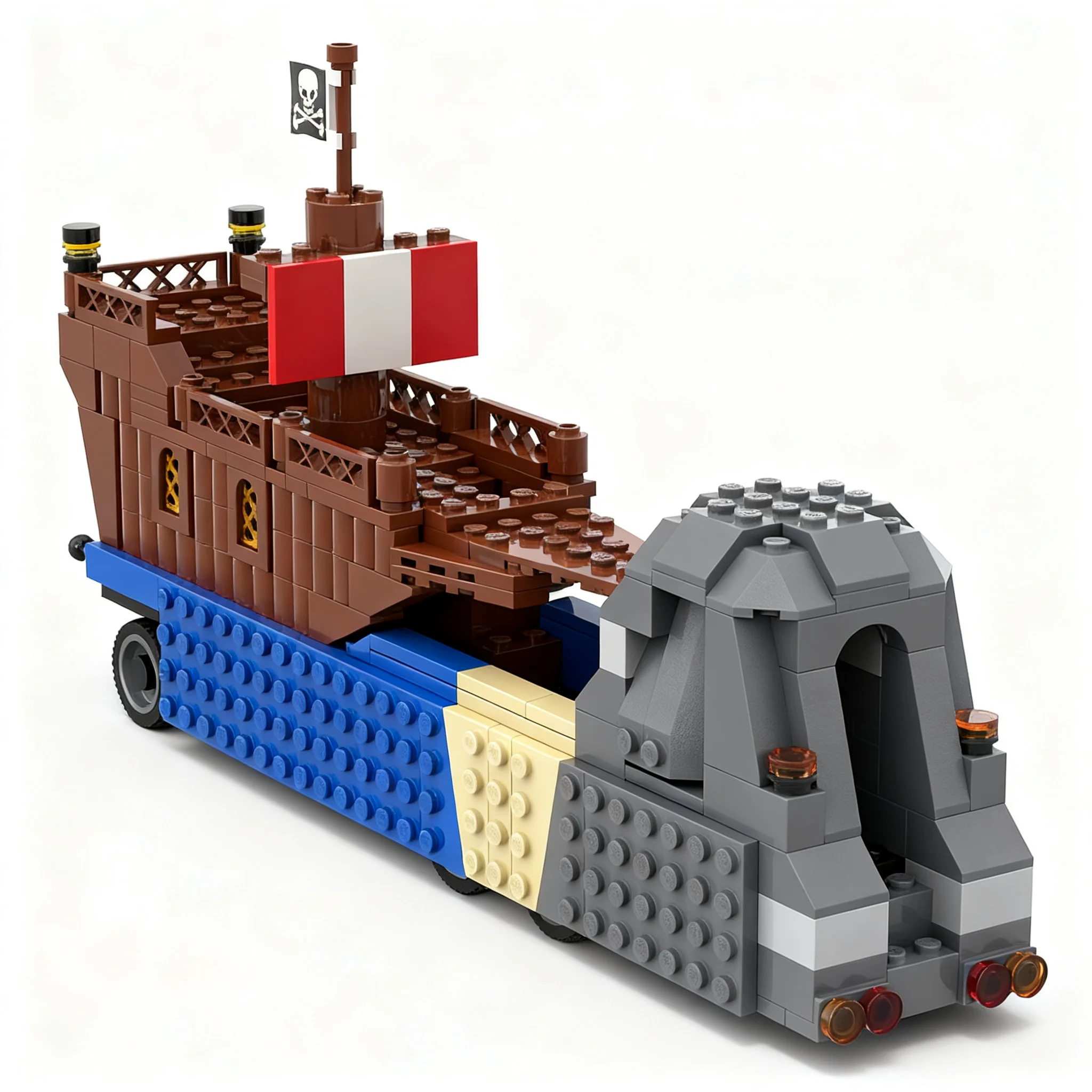 310pcs MOC Carnival Float Pirate World City Model Building Blocks Craft Display Birthday Collection DIY Assemble Idea Education
