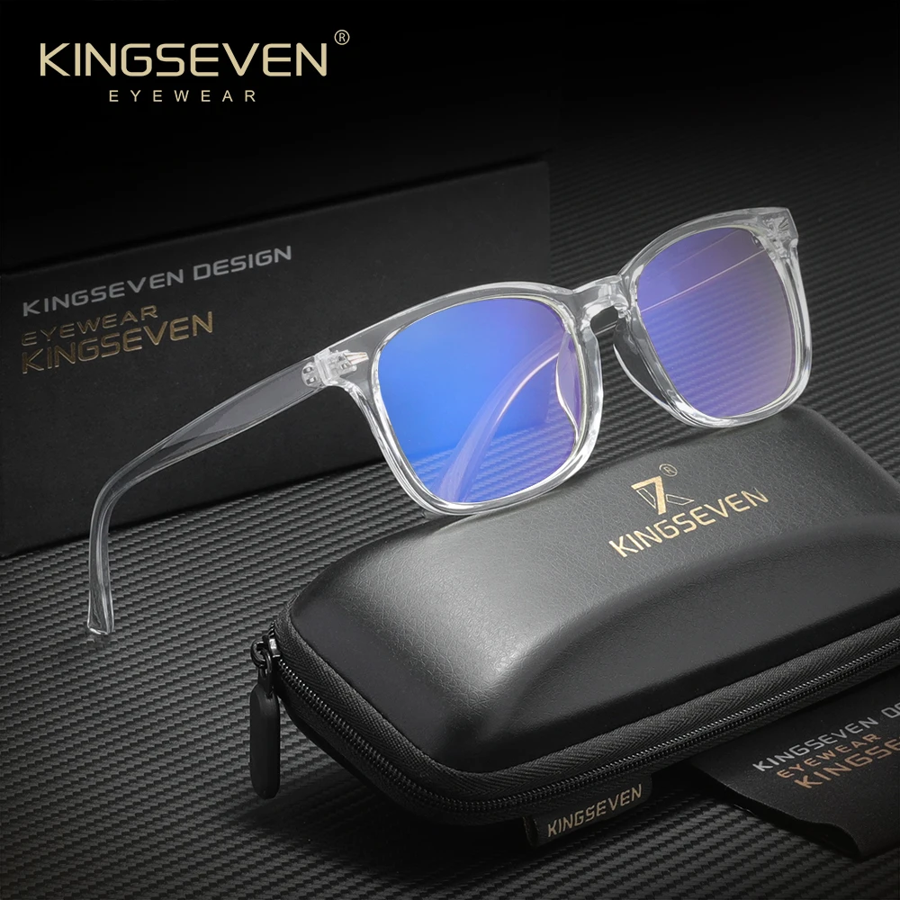 KINGSEVEN Classic Blue Light Blocking Glasses For Men Women Daily Phone Computer Protection Eyeglasses