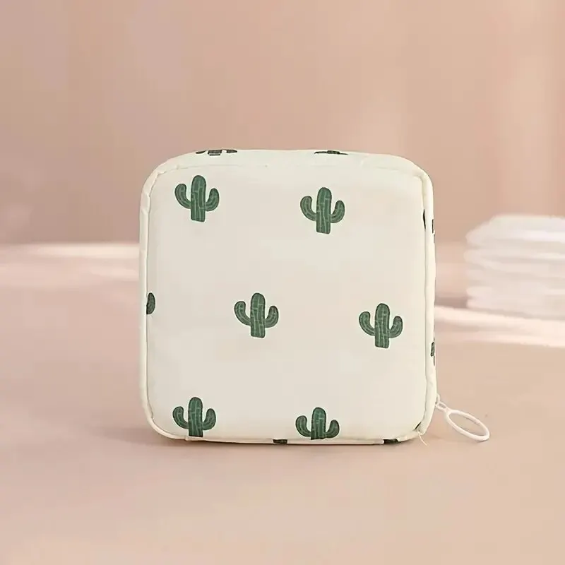Vrouwen Maandverband Tampon Opbergtas Draagbare Waterdichte Organizer Pouch Cartoon Patroon Maandverband Zak
