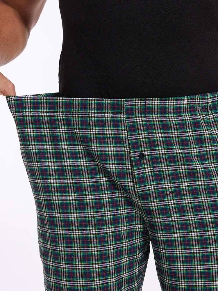 Fashion Christmas plaid pajama pants with drawstring inside elastic waist new men\'s plaid pajama home lounge pants