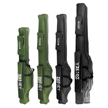 תיק אחסון כלי דייג נייד ומתקפל למקל דייג