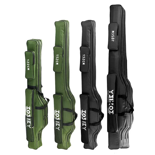 Imagen 1 del producto Porta caña de pescar plegable portátil, carrete de caña de pescar, herramientas, bolsa de almacenamiento, estuche de 122cm / 152cm / 182cm