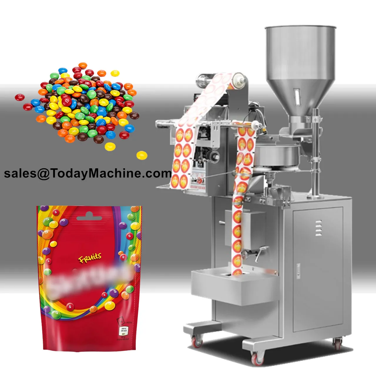 Automatic Bean Grain Chips Packing Machine With Volumetric Cup Filler