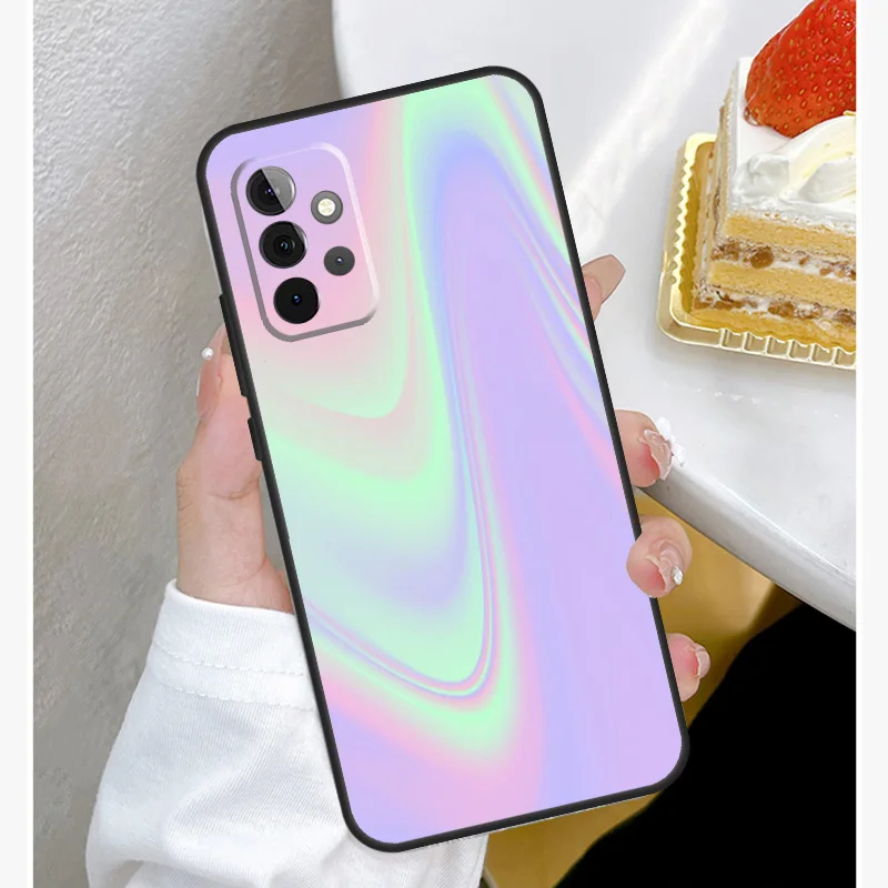 Rainbow Holographic Iridescence Case For Samsung Galaxy A15 A25 A35 A55 A51 A71 A12 A32 A52 A13 A33 A53 A14 A34 A54 Cover