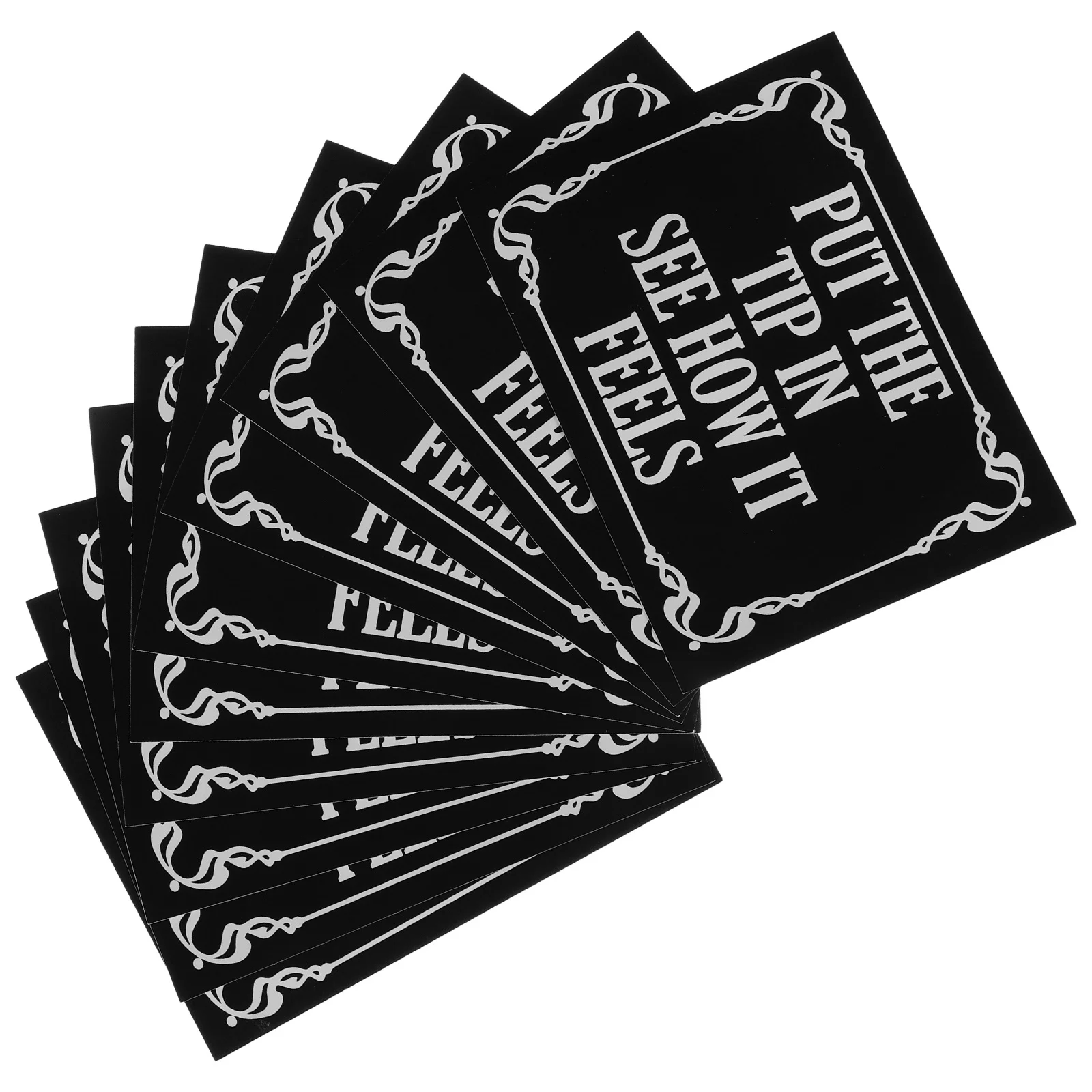 

10pcs Tip Stickers Waterproof Vinyl Decal For Tip Jars Cafes Bars Restaurants Spill Proof Labels Black White Options