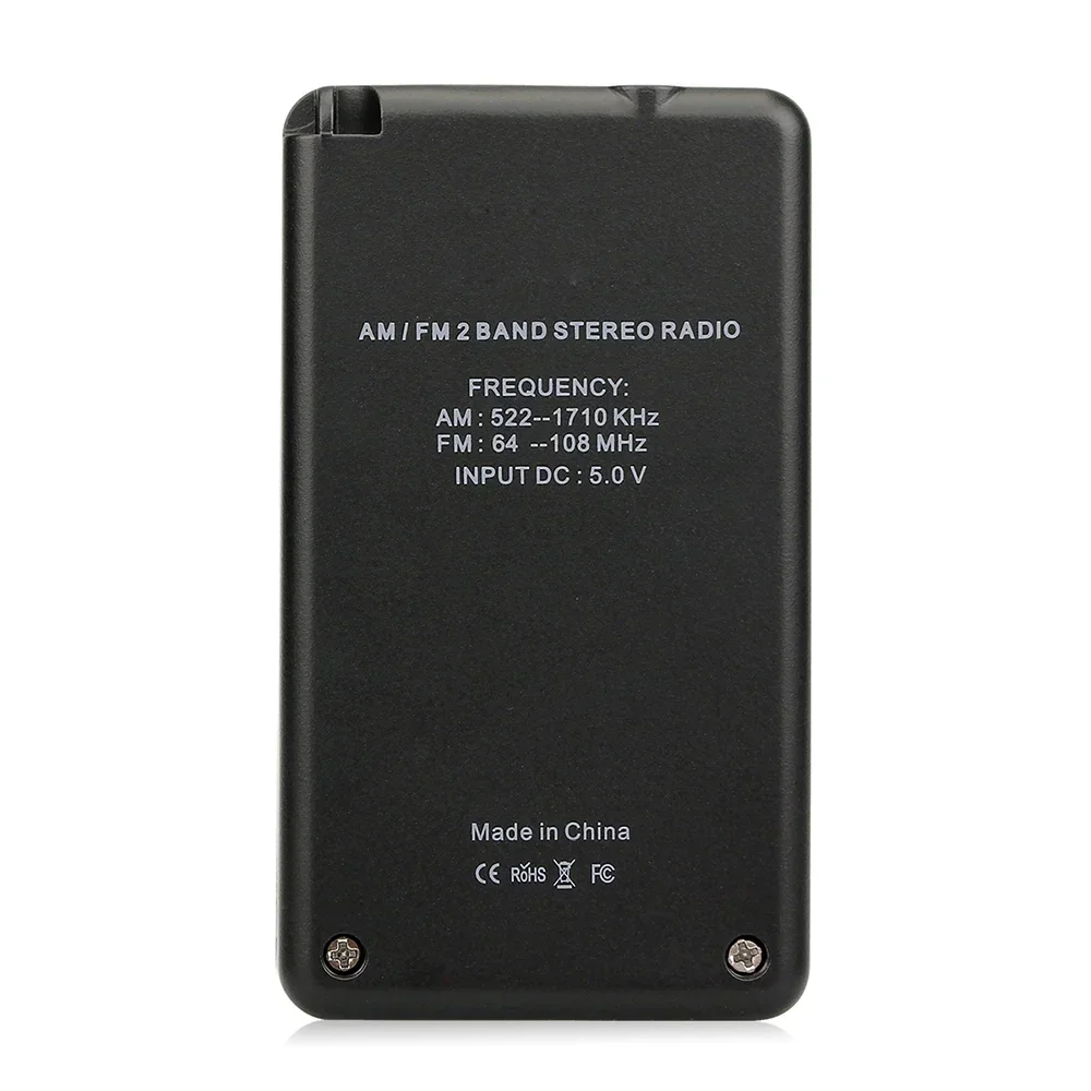 HRD-103 AM FM راديو رقمي 2 نطاق استقبال ستيريو ث/سماعات شاشة LCD بطارية قابلة للشحن راديو الجيب المحمول