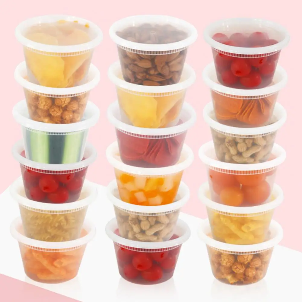 

Bpa-free Plastic Deli Containers Freshness Preserving Deli Containers 20pcs Round Food Storage Boxes with Airtight Lids for Meal