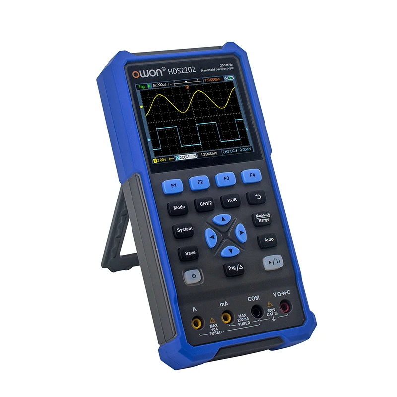 

OWON Oscilloscope Digital Dual Channel 200MHz Bandwidth 1GSa/s Sample Rate 2 in 1 Analog Oscilloscope Multimeter HDS2202