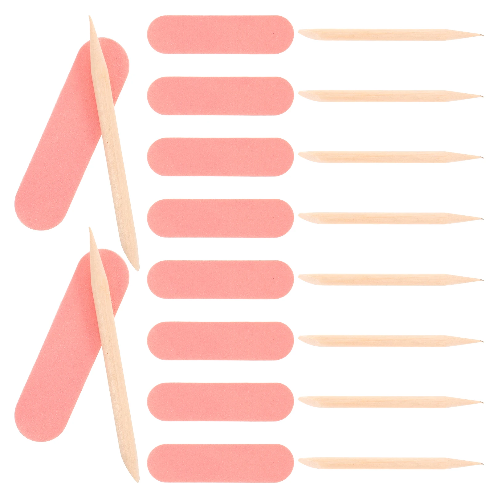 

50pcs Files Buffer Set For Natural Nails Disposable Manicure Fine Grinding Portable Mini Buffers Wood Sticks Durable File Tools