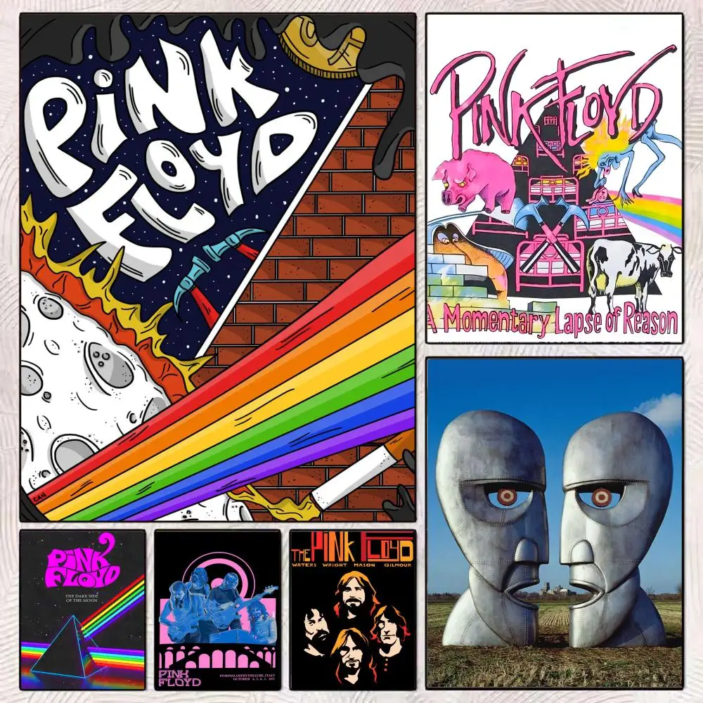 P-Pink F-Floyd Art Band Poster HD Art Mural Wallart Poster for Home Room Decoration DIY Vintage Print Decor