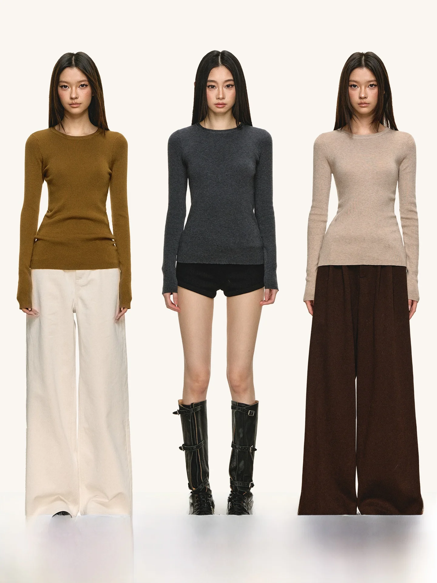 

Anna Aneae женские трикотажные длинные све круглые Ne Base irt повседневная внутренняя одежда верхняя одежда длиной до плеч удобная посадка