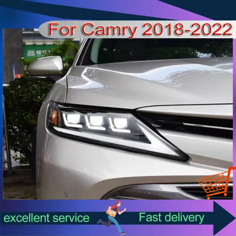 Auto Headlight For Toyota Camry 2018-2023 Year Modified Front Lamp Full LED With Daytime Running Turn Signal Lights Car Assembly