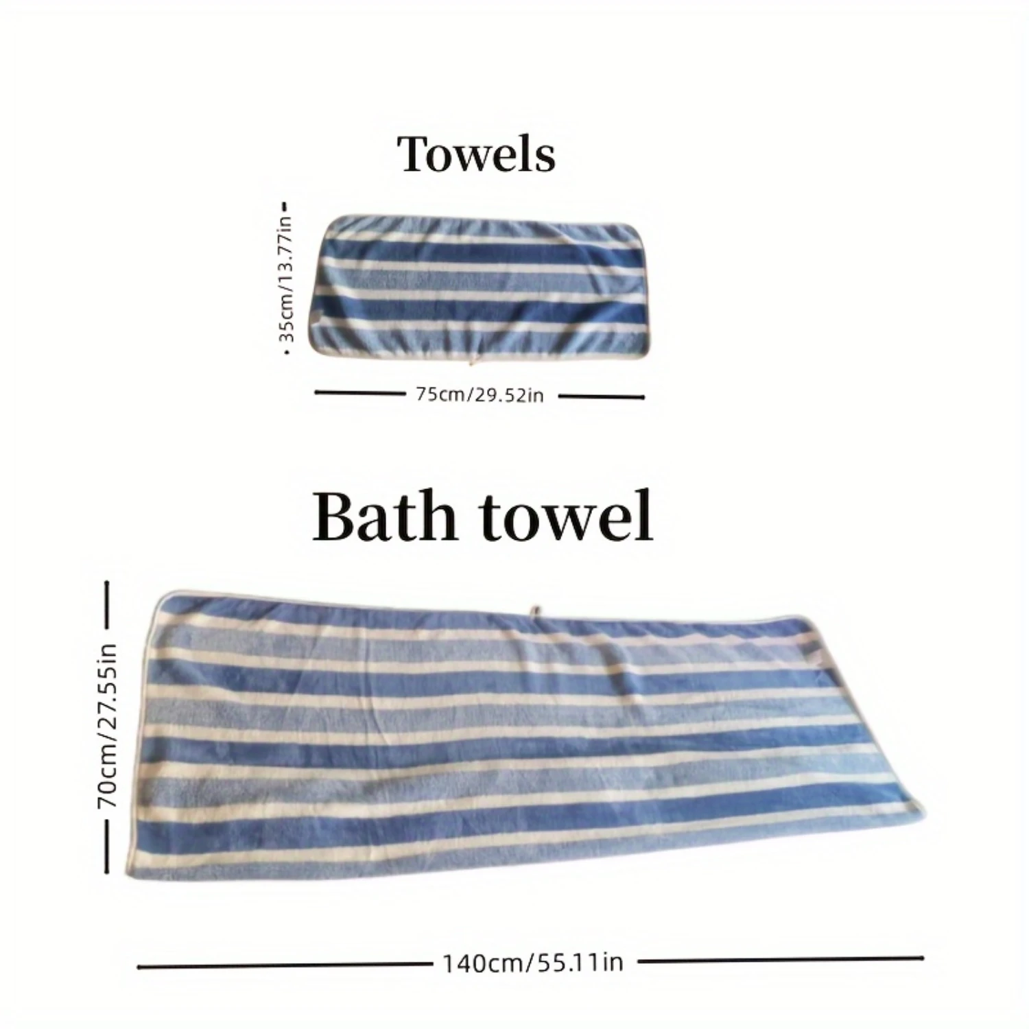 2pcs Quick-Drying Towel, Ultra-Soft Microfiber, Absorbent Sports & Bath Towels - Ideal For Gym, Beach, Travel & Outdoor Use, Com