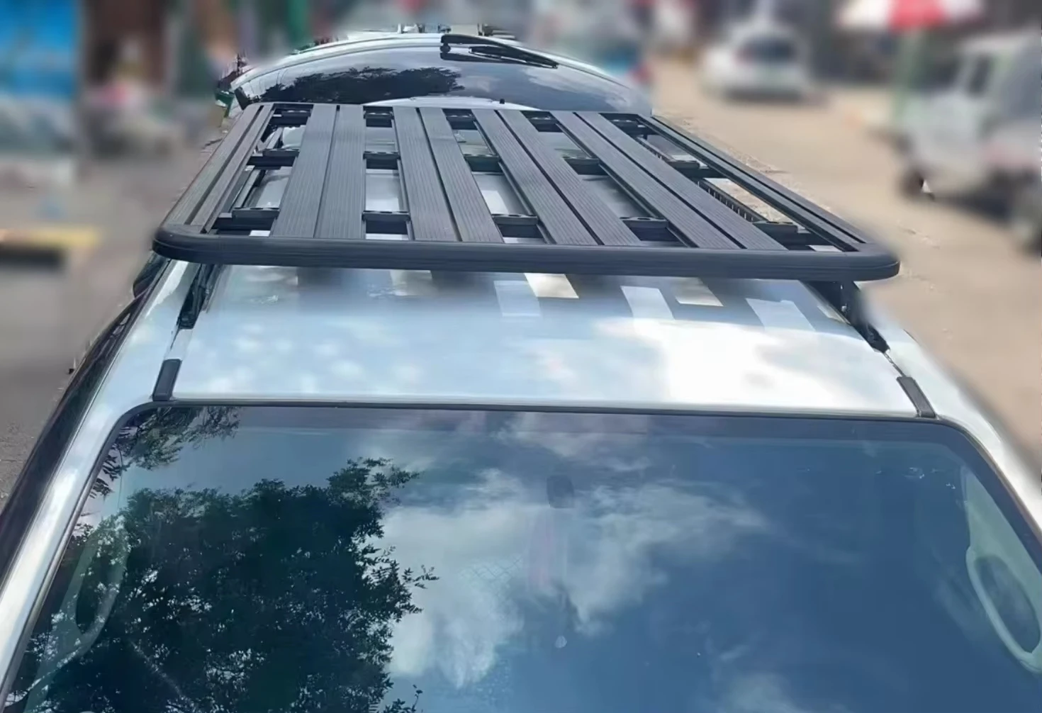 

High-quality new carbon black aluminum alloy roof rack 100kg + load-bearing capacity, roof mount for