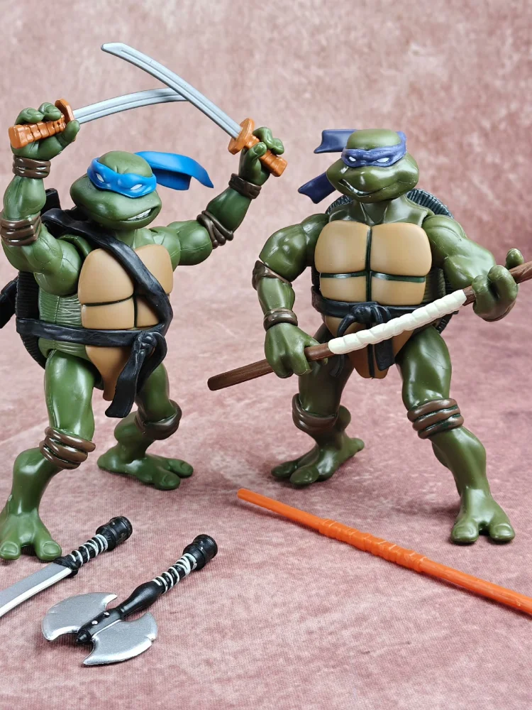 Auf Lager Turtles Michelangelo Leonardo Shredder Action-figuren Surfen Version Action Anime Modell Puppe Desktop Dekoration