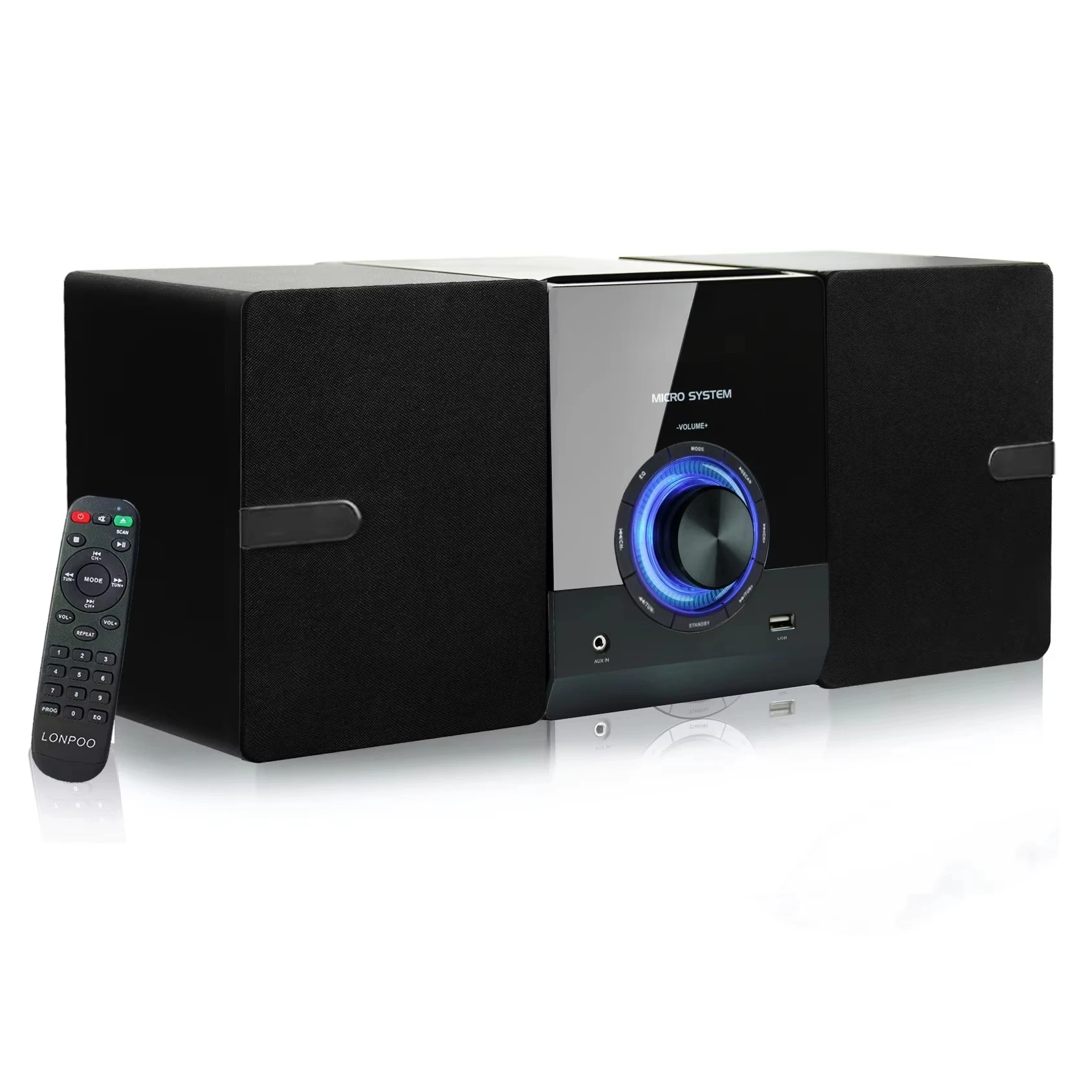 CD Mini HIFI System Speaker With CD/BT/USB/FM/AUX/Line in