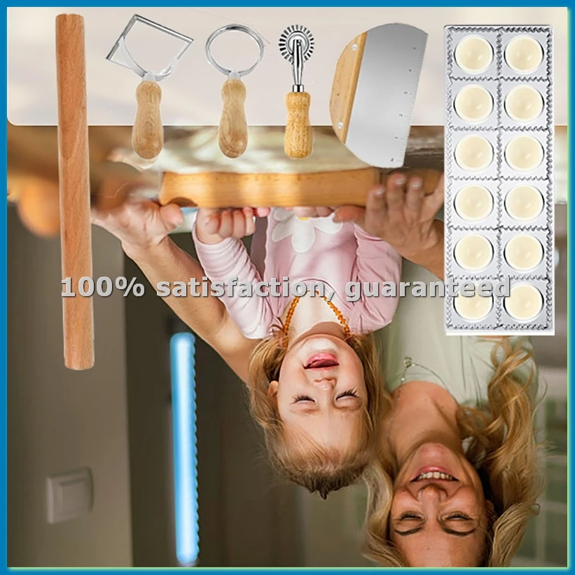 

8 Pcs Ravioli Mold Set Include Ravioli Maker ,Dough , Dumpling Maker, Ravioli Maker Cutter Set,Pasta Making-ABYS