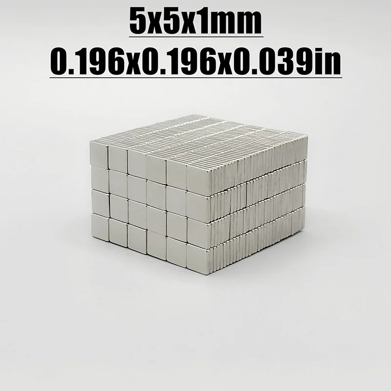 20-2000pcs 5x5x1mm Magnet Neodymium Magnet N35 NdfeB Round Shape 5*5*1 Magnet Accessory Permanent Magnetic Imanes Fridge Magnets