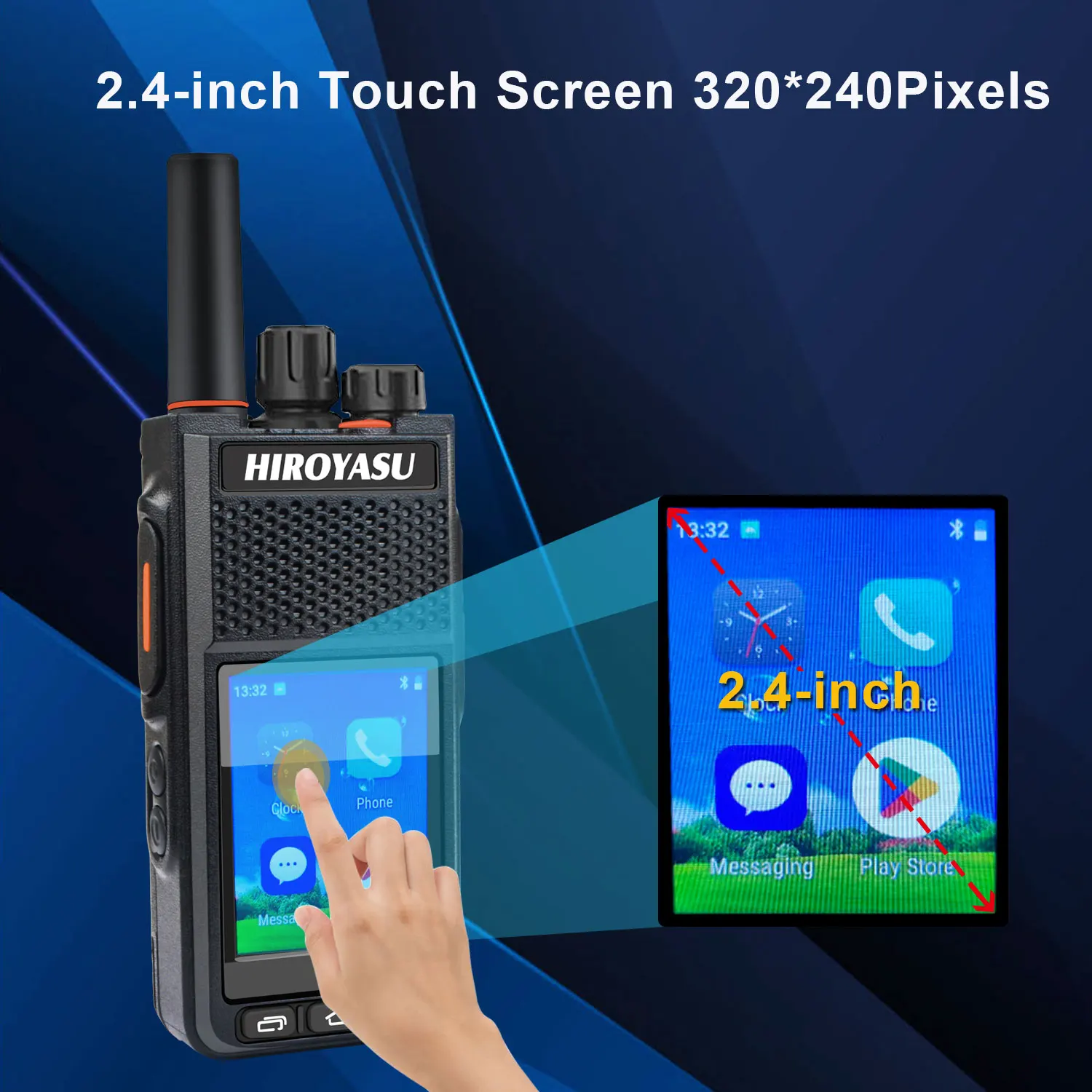 HIROYASU HI-B8Pro Zello LTE PoC FM Radio WIFI 2G 3G 4G Android9.0