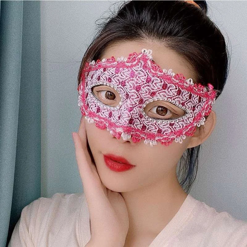 Aldult Mask Half Face Princess Halloween Masquerade Blindfold Lace Eye Mask Birthday Party Carnival Dance Show Sexy Fashion Girl