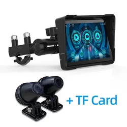 5 Inch Portable Motorcycle Carplay GPS Navigation IP67 Waterproof Android Auto Display Dual-channel Bluetooth Wireless CarPlay