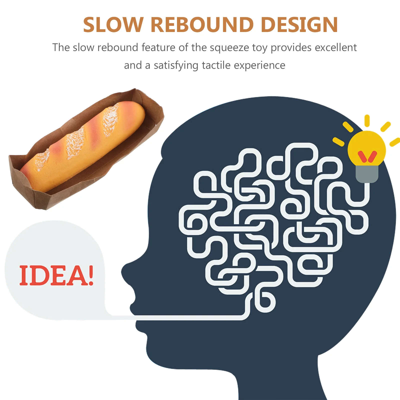 خبز الرغيف الفرنسي عالي الواقعية انتعاش بطيء الحسية تململ للأطفال والكبار الضغط لعب الغذاء التظاهر الدعامة محاكاة الإجهاد