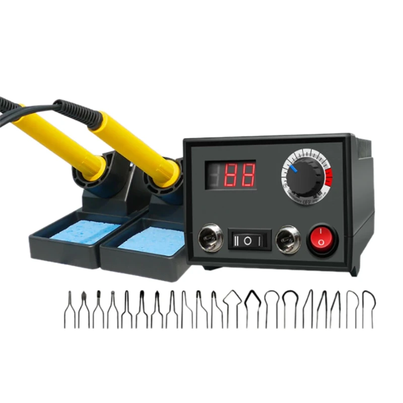 حار الاتحاد الأوروبي التوصيل ، 220 فولت بيروغرافيا أداة متعددة الوظائف الحرف اليدوية آلة حرق الخشب عدة قابل للتعديل درجة الحرارة القلم القرع الحرفية #4