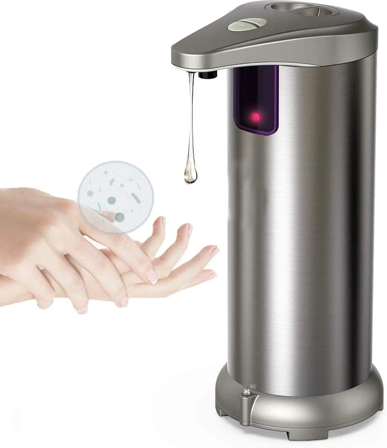 

Stainless Steel Automatic Soap Dispenser 250ml Non-Contact Liquid Dispenser, Infrared Intelligent Sensor, Hands-Free, Automatic