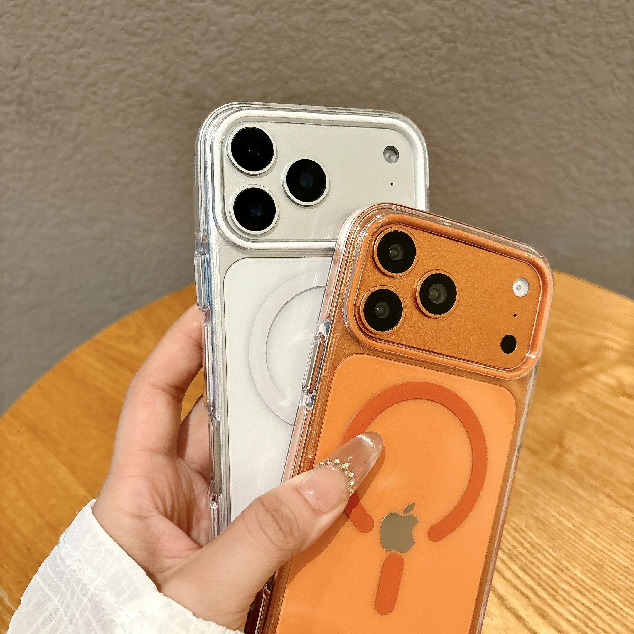 كاندي PC الصلب ل Magsafe جراب هاتف آيفون الهواء 17 16 15 14 برو ماكس المغناطيسي شحن لاسلكي رقيقة جدا درع غطاء Funda #3