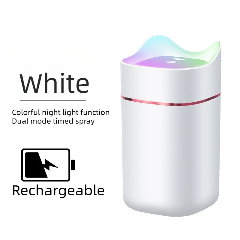USB Rechargeable Wireless Humidifier, Portable Atomizer with Aroma Diffuser & Night Light, for Home, Car & Desktop Use