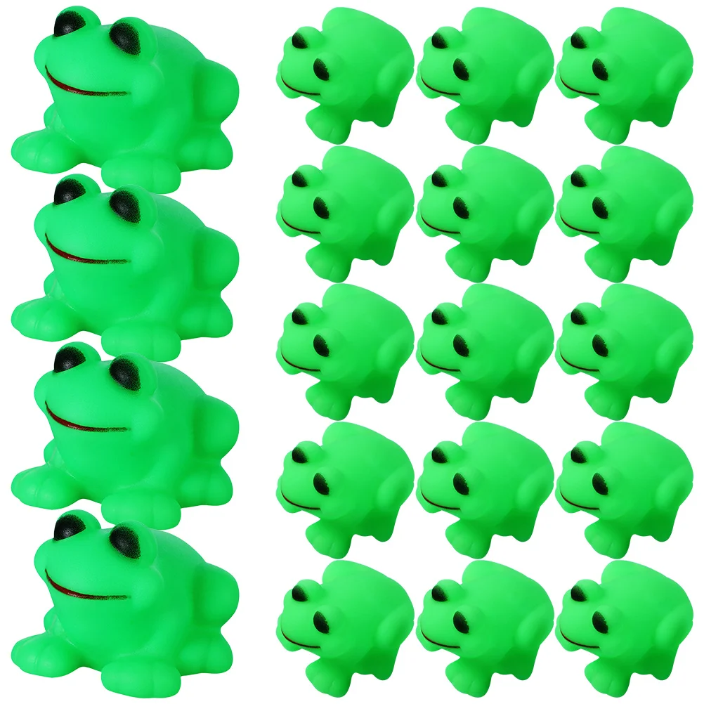 

24 Pcs Water Toys Frogs Bath for Babies Models Shower Squeaky Vinyl Micro Figures Child