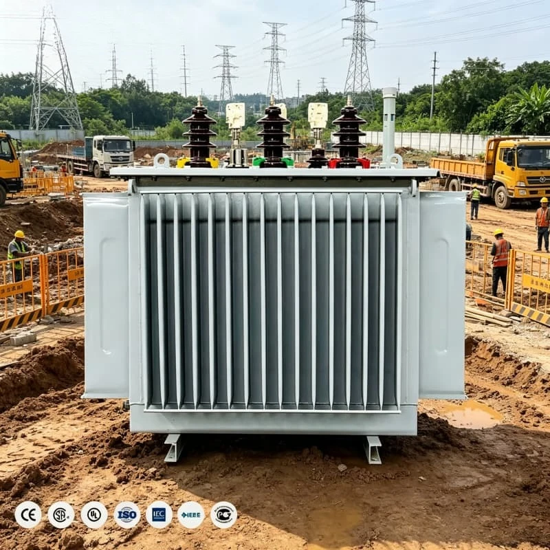 

50kVA 125kVA 250kVA Power Distribution Transformer 20kV 35kV Oil Immersed Low Noise Fire Resistant Custom for Hospital Building