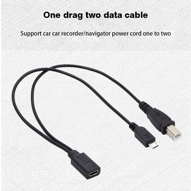 Usb صغير نوع c أنثى إلى مايكرو usb ، usb type-c ، usb-c ، usb-c ، usb-c ، usb-b ذكر ، تنزيل البيانات ، كابل امدادات الطاقة