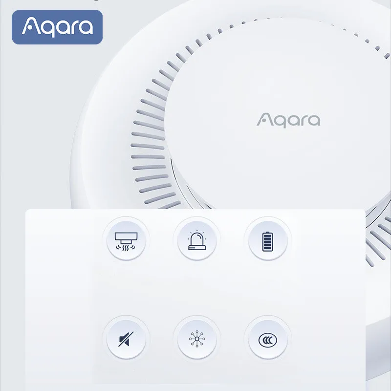 Imagem -05 - Aqara Detector de Fumaça Sensor de Alarme Zigbee sem Fio Inteligente Sensor de Detecção de Fumaça para Xiaomi Mijia Casa Inteligente Trabalho com Homekit