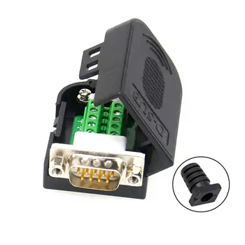 Konektor DB9 DB9 RS232 RS485 D-SUB 9pinový samec/samice, zakázkové rozbočovací svorky, bílé lepidlo, nepájivé konektory 10 nejlepší prodej Konektor RS485 - №6