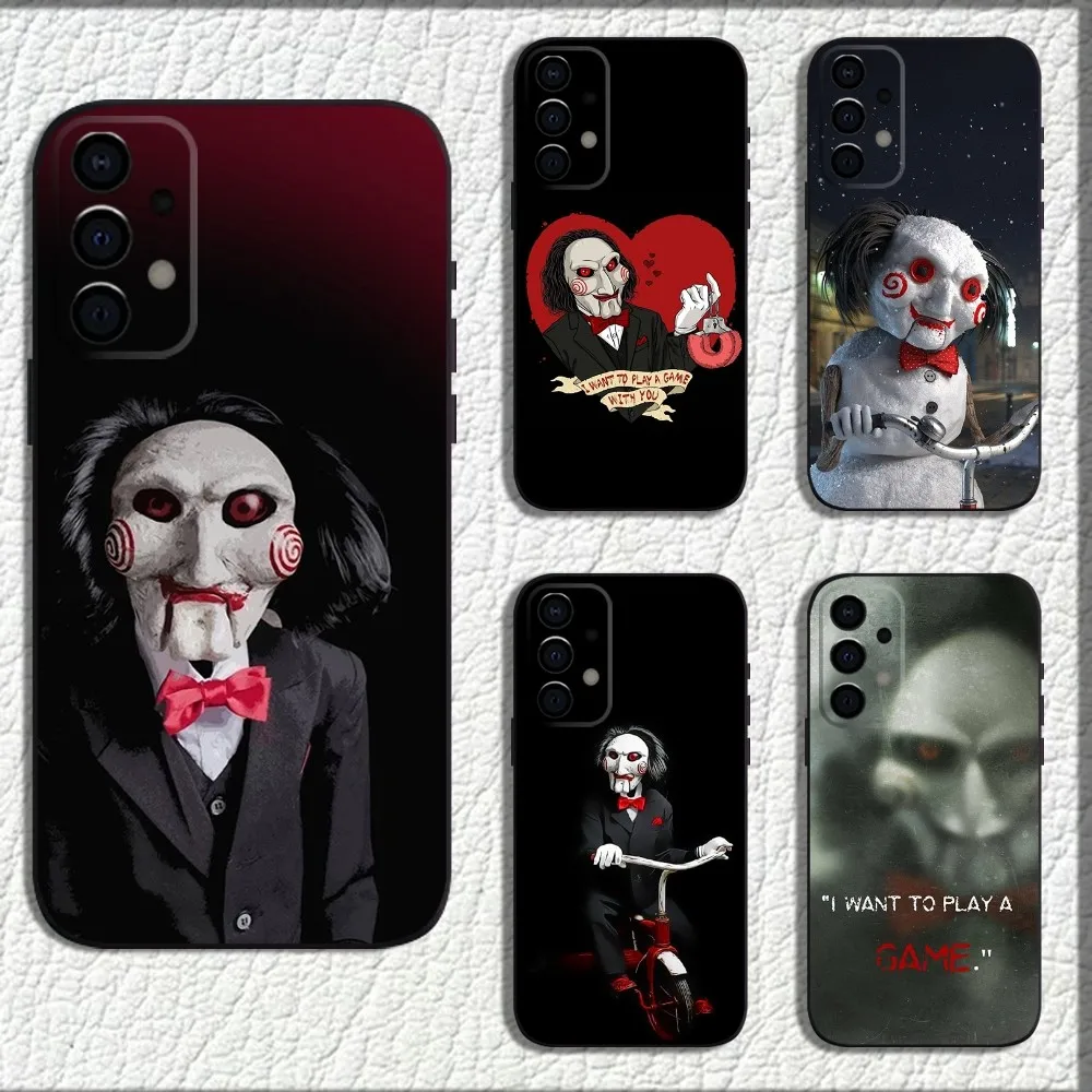 S-SAW B-BillyS-S The Puppet Phone Case For Samsung Galaxy A13,A21s,A22,A31,A32,A52,A53,A71,A80,A91 Soft Black Shell