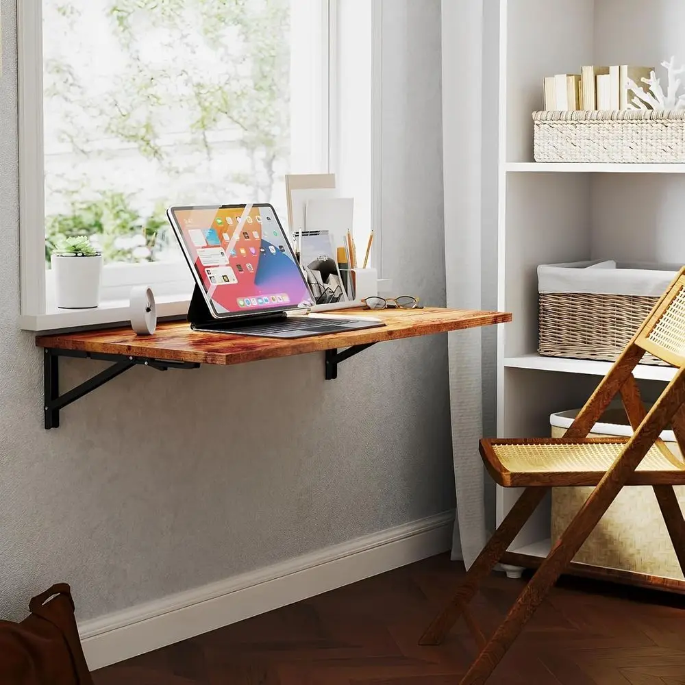 Grande mesa dobrável de parede, folha suspensa 39,37x19,69 resistente para escritórios domésticos, bares e jantar