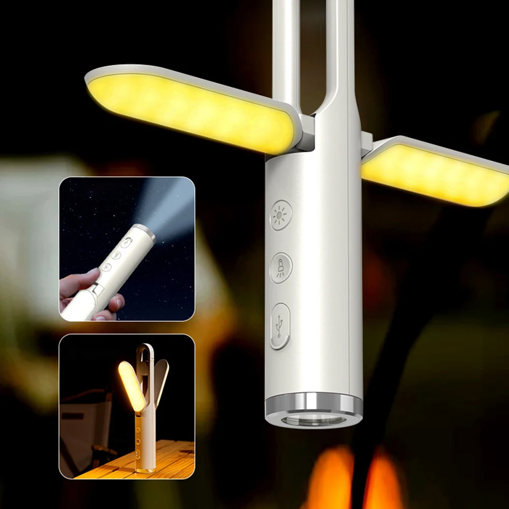 

Складной светодиодный фонарь для кемпинга, 3-режимный светодиодный светильник для кемпинга для рыбалки