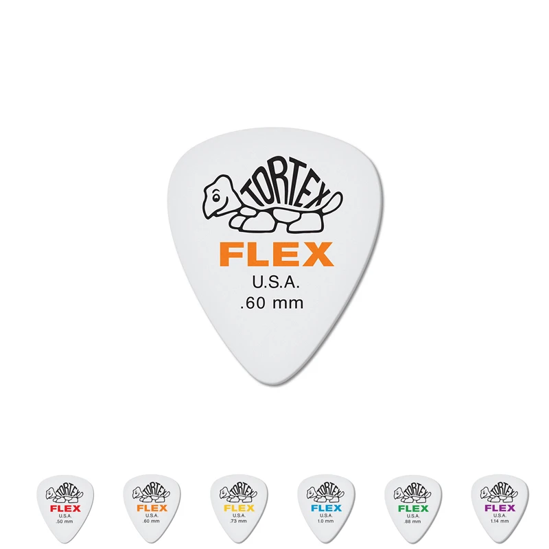 Dunlop Pick. 428R FLEX Tortex JAZZ 3 matte non-slip acoustic/electric guitar pick. Thickness: 0.50/0.60/0.73/0.88/1.00/1.14mm.