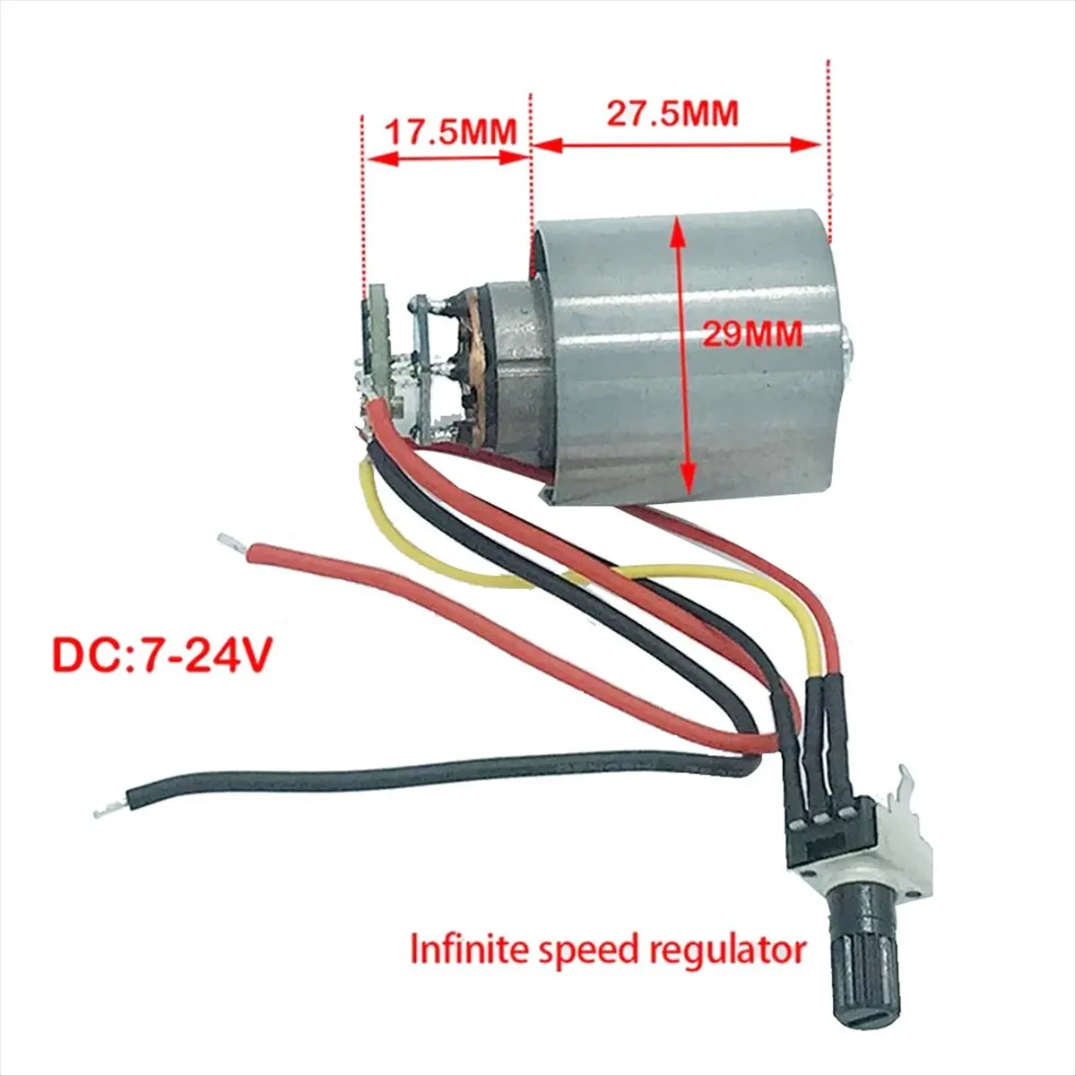 KSOL Mini Brushless Motor DC 9-12V 100000RPM High Speed CNC Aluminum Alloy Impeller Ducted Fan Stepless Speed Regulation