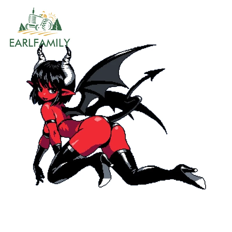 

EARLFAMILY 13 см X 10,6 см для демонов, леди, сексуальный дьявол, автомобильные наклейки индивидуальные, креативные наклейки, протектор двери автомобиля, простой Декор
