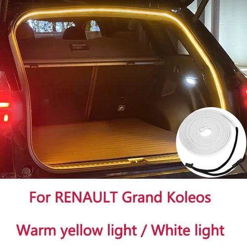 Para RENAULT Grand Koleos, barra de luz LED para maletero trasero, tiras de lámpara decorativa Interior para maletero, luz de ambiente automática para equipaje