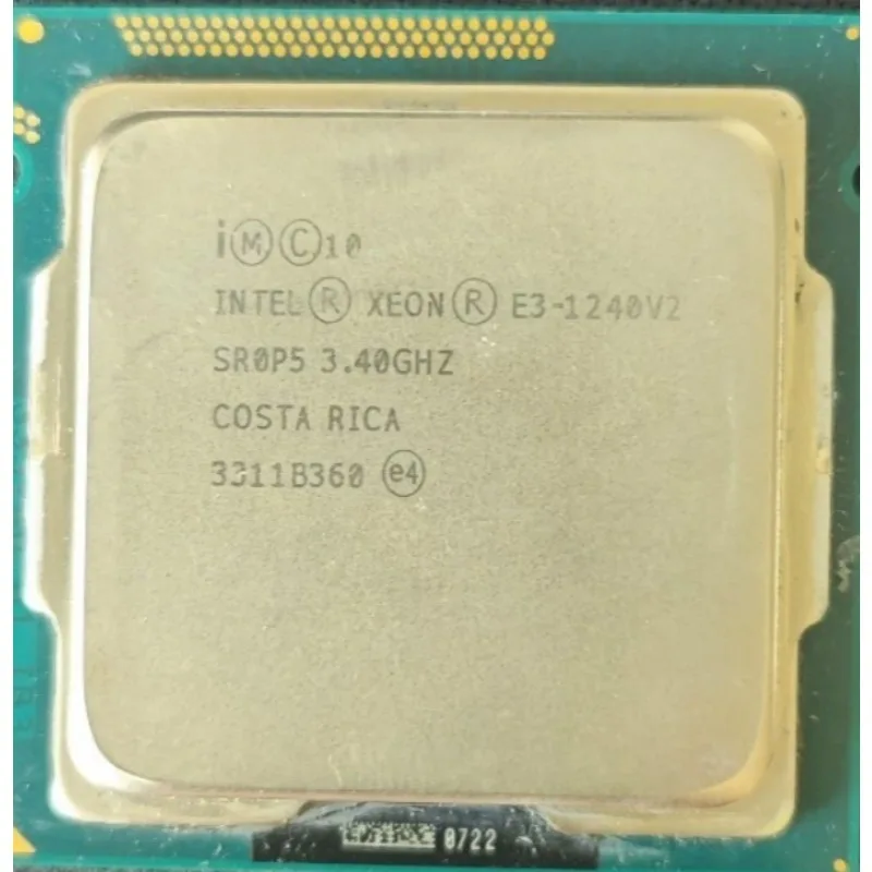 For Used Intel Xeon E3-1240 v2 E3 1240v2 E3 1240 v2 Quad-Core 3.4 GHz 69W CPU Processor L3/8M LGA 1155 Desktop CPU