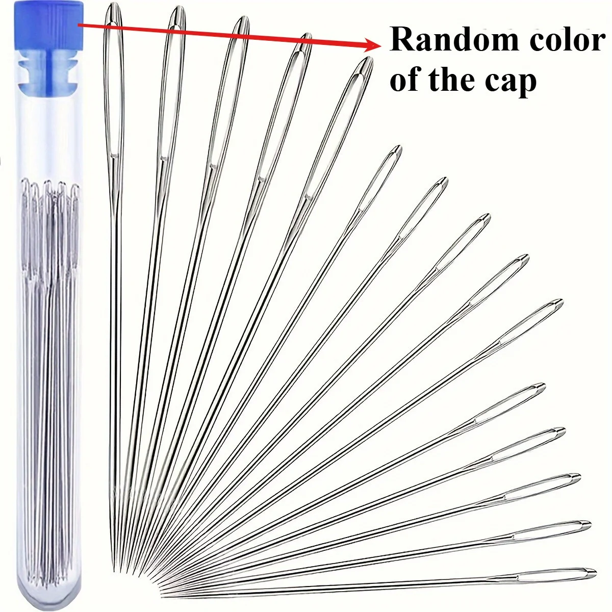 Large eye sewing needle,   The large needle hole makes it easy to thread, suitable for fine embroidery and cross-stitch.