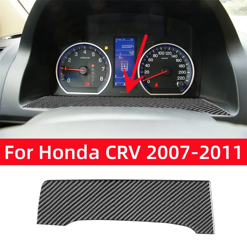 

For Honda CRV 2007 2008 2009 2010 2011 Accessories Carbon Fiber Interior Car Speedometer Bottom Panel Decor Stickers Cover Trim