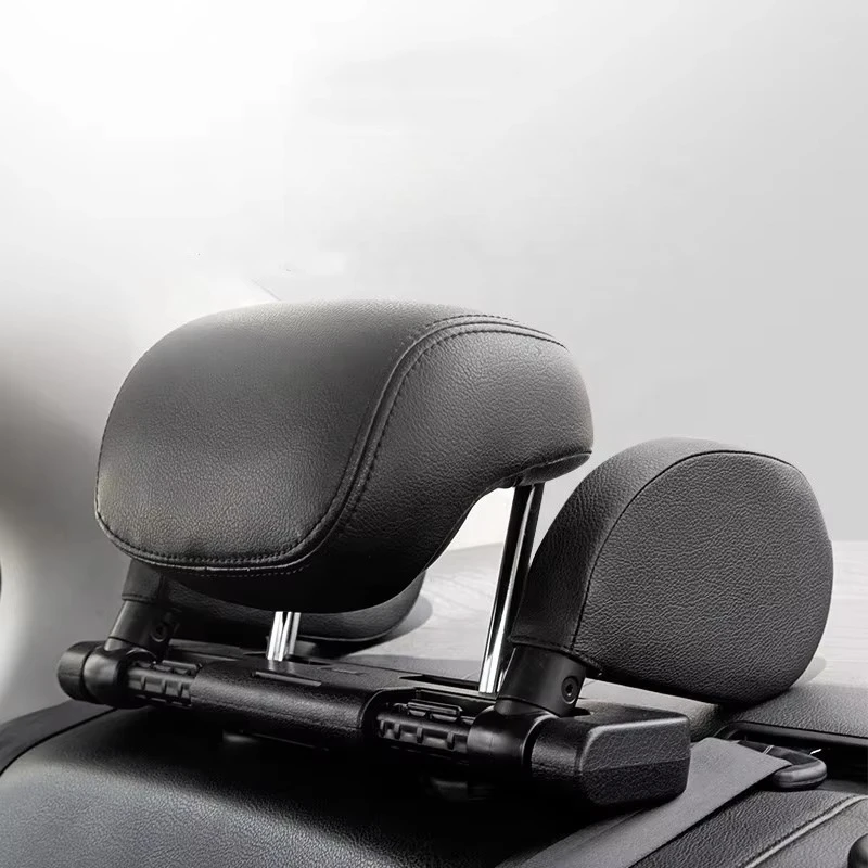 Leather Cover Adult Children Travel Sleep Pillow Convex Shape Memory Sponge Pillow Car Seat Headrest Positioner ABS  PVC view 6