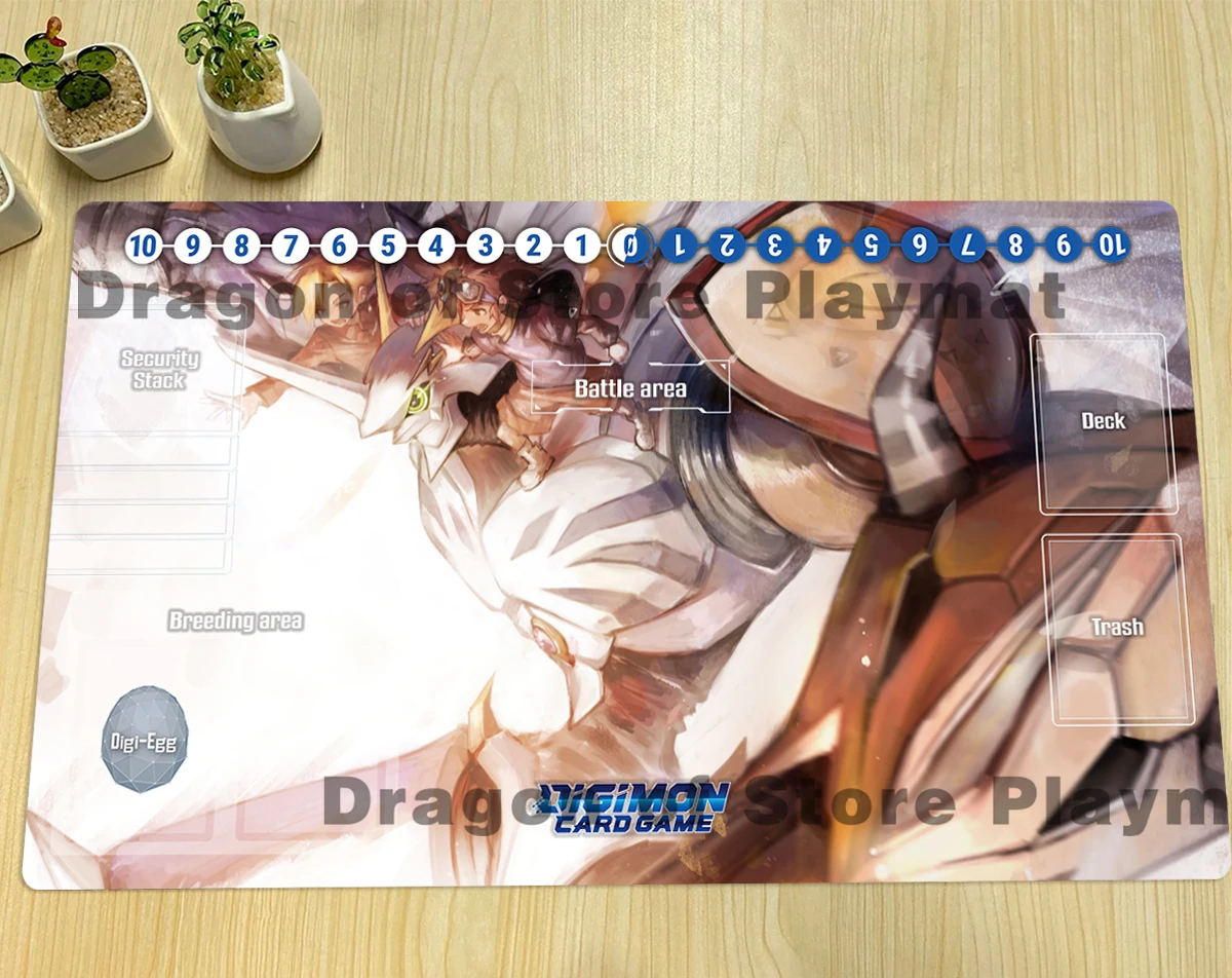 Digimon Playmat Omnimon DTCG CCG Mat Board Game Pad Trading Card Game Mat Gaming Playmat Anti-slip Rubber Mouse Pad Free Bag